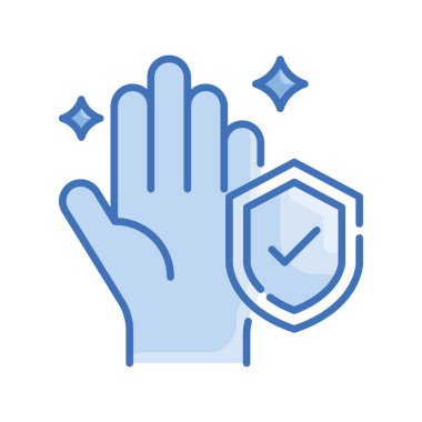 Koruma vektörü Mavi serisi ikon biçimi illüstrasyonu. EPS 10 dosyası