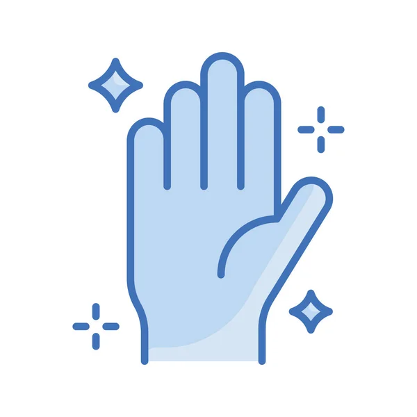 Hand Washing Vector Blue Series Icon Style Illustration Eps File — Stock Vector