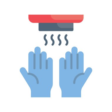 Kuru eller düz simge biçimi illüstrasyon vektörü. EPS 10 dosyası