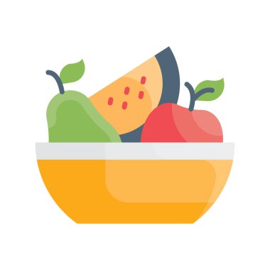 Yiyecek hijyen vektörü yassı ikon çizimi. EPS 10 dosyası