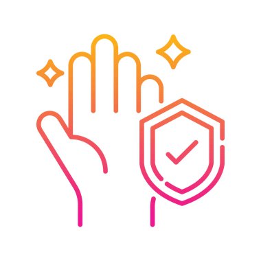 Koruma vektörü Gradyan simgesi çizimi. EPS 10 dosyası