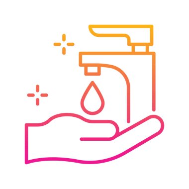 Su hijyen vektörü Gradyan simgesi çizimi. EPS 10 dosyası