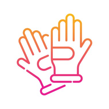 Eldiven vektörü Gradyan simgesi çizimi. EPS 10 dosyası