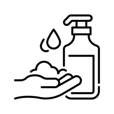 El yıkama vektörü çizimi simge biçimi çizimi. EPS 10 dosyası