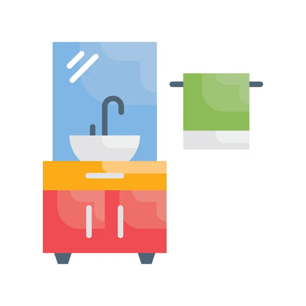 Vetor Higiene Banheiro Ilustração Estilo Ícone Plano Arquivo Eps —  Vetores de Stock