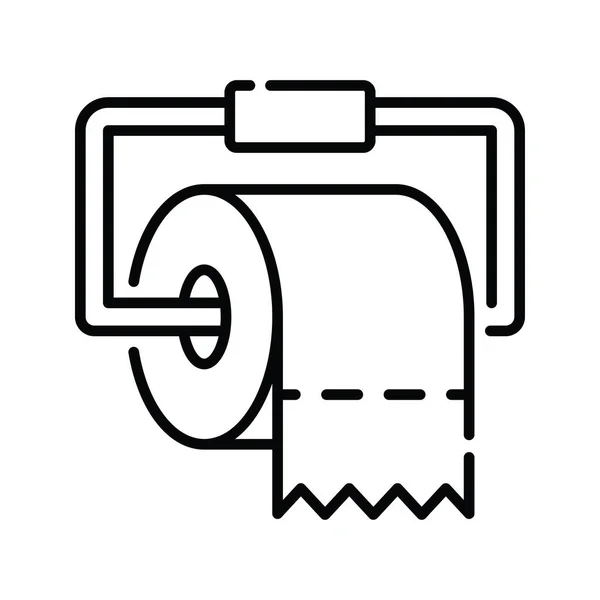 Туалетний Папір Векторний Контур Ілюстрації Стилю Піктограм Файл Eps — стоковий вектор