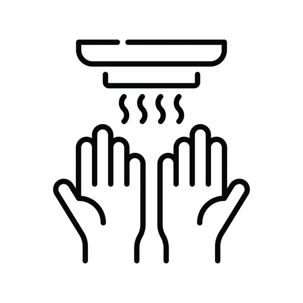 Trockene Hände Vektor Umreißen Symbol Stil Illustration Eps Datei — Stockvektor