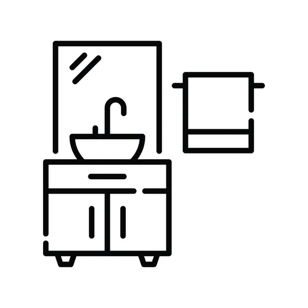 Badezimmerhygiene Vektor Umreißen Symbol Stil Illustration Eps Datei — Stockvektor
