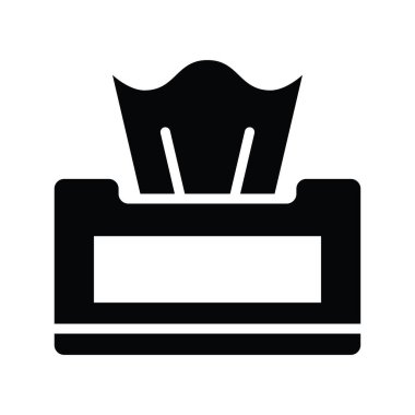 Peçeteler katı simge biçimi çizimi. EPS 10 dosyası