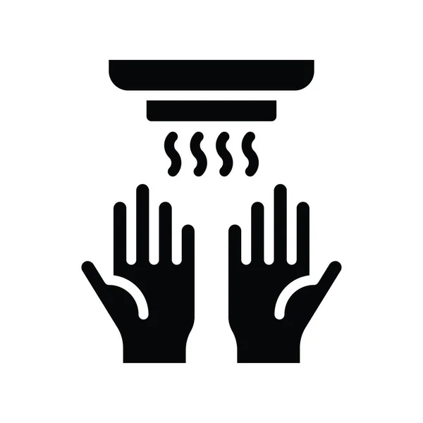 Сухі Руки Векторна Суцільна Ілюстрація Стилю Піктограм Файл Eps — стоковий вектор
