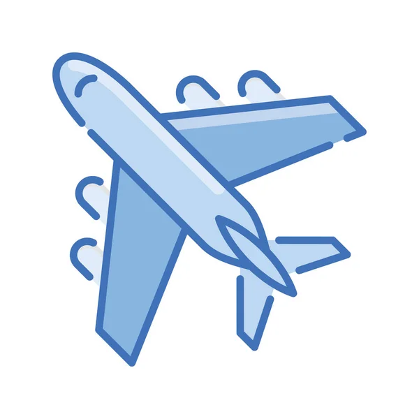 Airplane Vector Blue Series Icon Style Illustration Eps File — Stock Vector