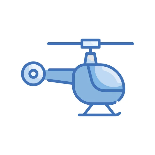 Helikopter Vektor Blå Serie Ikon Stil Illustration Eps Fil — Stock vektor