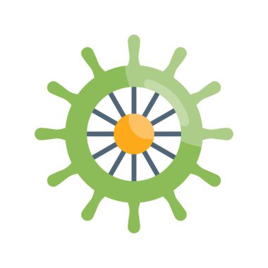 Dümen vektörü Düz simge biçimi illüstrasyonu. Eps 10 dosyası