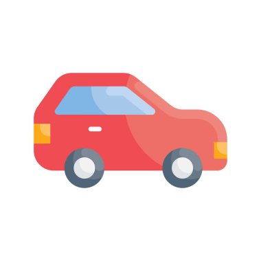 Araba vektörü yassı simge stili çizim. Eps 10 dosyası