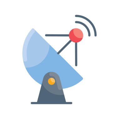 GPS Sinyal Düz vektörü simge biçimi illüstrasyonu. Eps 10 dosyası