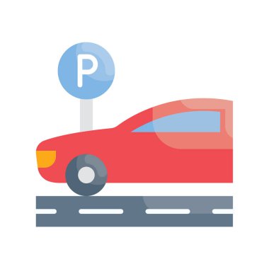 Park vektörü Düz simge biçimi illüstrasyonu. Eps 10 dosyası