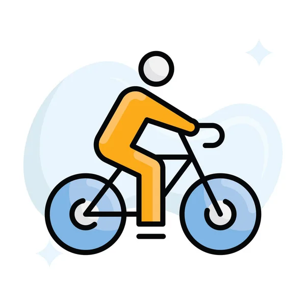 Fahrrad Vektor Gefüllte Umrisse Symbol Stil Illustration Eps Datei — Stockvektor