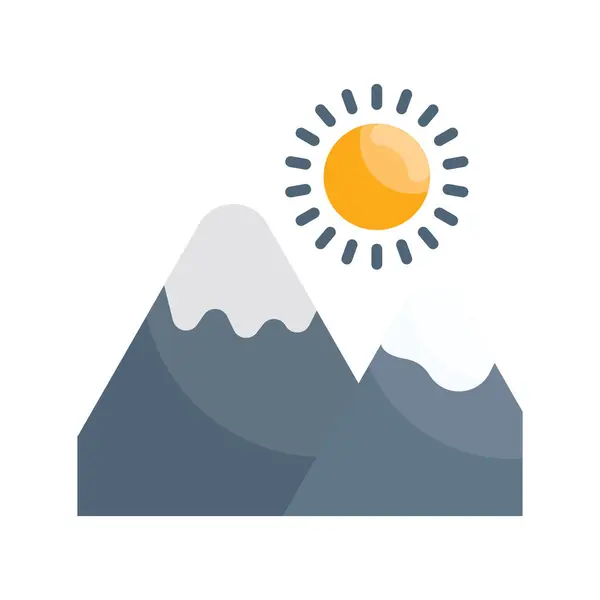 Mountains Vector Flat Icon Style Illustration Eps File — Stock Vector