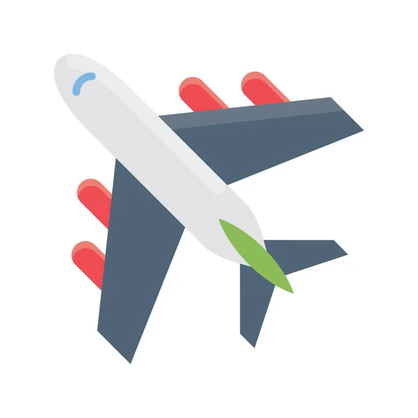 Vecteur Avion Illustration Style Icône Plate Fichier Eps — Image vectorielle