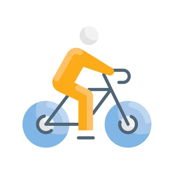 Fahrrad Vektor Flache Icon Stil Illustration Eps Datei — Stockvektor
