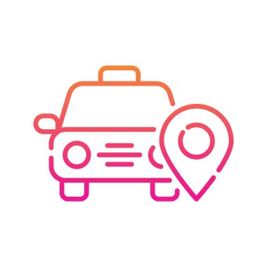 Taksi vektörü Gradyan simgesi çizimi. Eps 10 dosyası