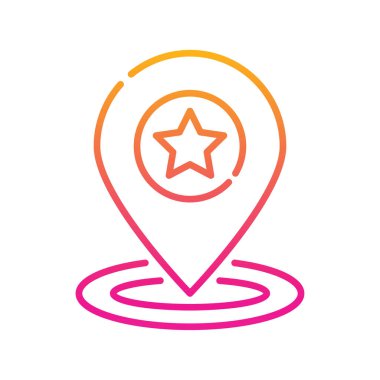 Pin Point vektör Gradyan simgesi çizimi. Eps 10 dosyası