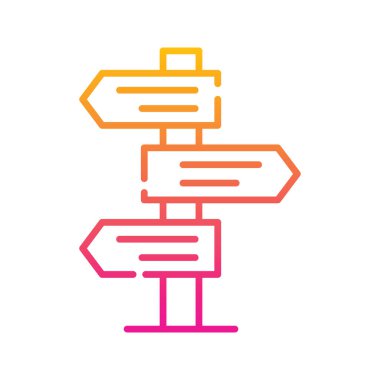 Yönlendirme, vektör Gradyan simgesi çizimini gösterir. Eps 10 dosyası