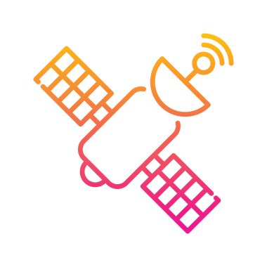 Uydu vektörü Gradyan simgesi çizimi. Eps 10 dosyası