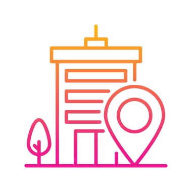 Otel vektörü Gradyan simgesi çizimi. Eps 10 dosyası