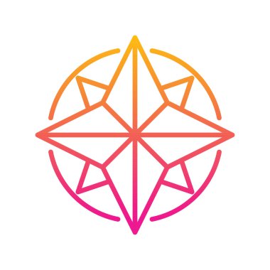 Rüzgar gül vektörü Gradyan simgesi çizimi. Eps 10 dosyası