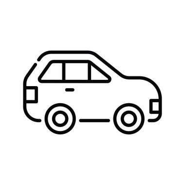 Araba vektörü taslak simge biçimi illüstrasyonu. Eps 10 dosyası