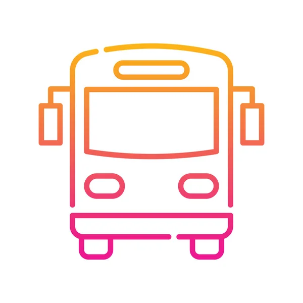 Illustrazione Stile Icona Gradiente Vettoriale Bus File Eps — Vettoriale Stock