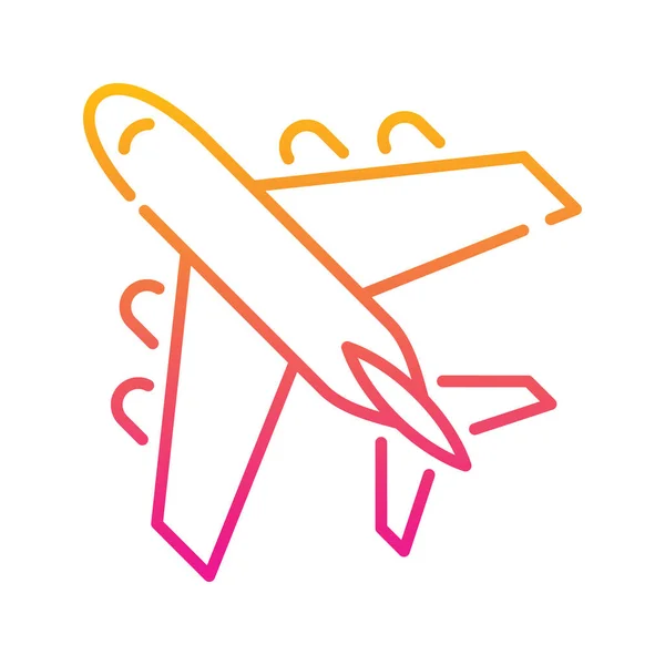 Illustration Style Icône Gradient Vectoriel Avion Fichier Eps — Image vectorielle