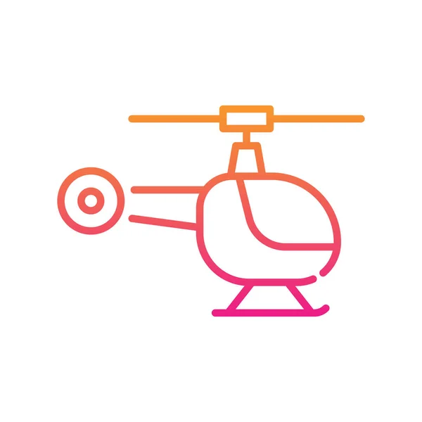 Helikopter Vektor Gradient Ikon Stil Illustration Eps Fil — Stock vektor