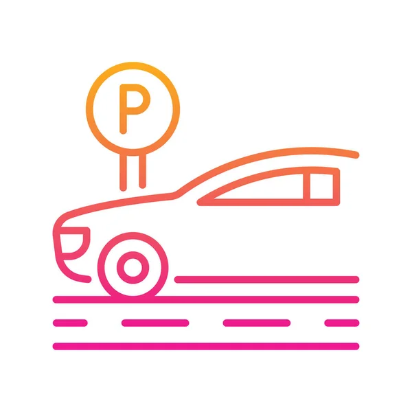 Parking Vector Gradient Icon Style Illustration Eps Datei — Stockvektor