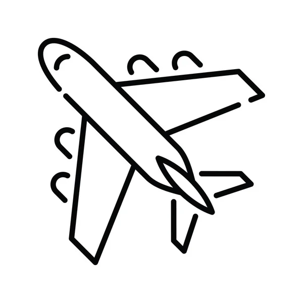 Векторний Контур Літака Ілюстрація Стилю Піктограм Файл Eps — стоковий вектор