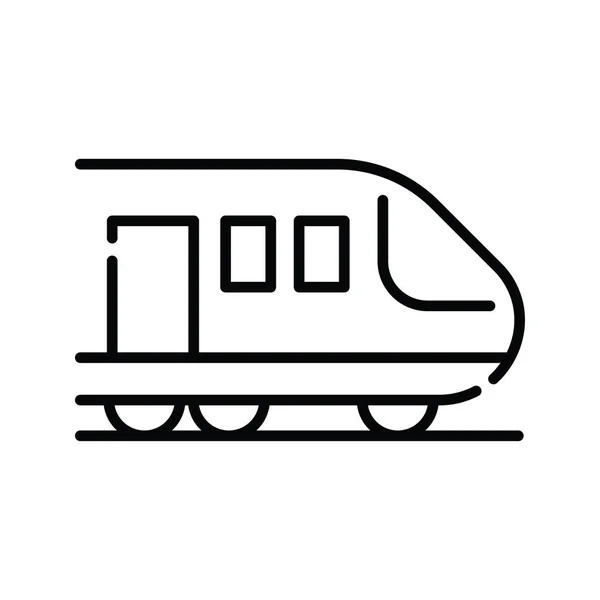 Train Vector Overzicht Pictogram Stijl Illustratie Eps Bestand — Stockvector