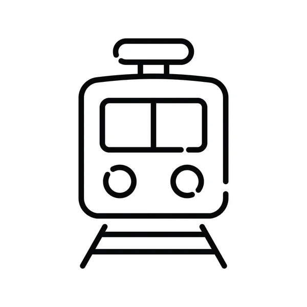 Subway Vector Overzicht Pictogram Stijl Illustratie Eps Bestand — Stockvector