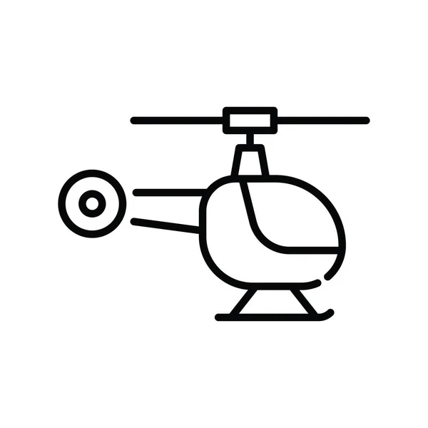 Illustration Style Icône Contour Vectoriel Hélicoptère Fichier Eps — Image vectorielle