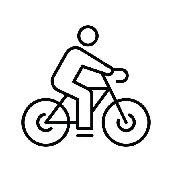 Bicicleta Vector Contorno Icono Estilo Ilustración Archivo Eps — Vector de stock