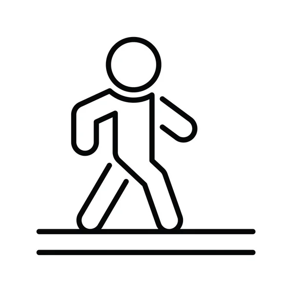 Pedestrian Vector Outline Icon Style Illustration Eps File — Stock Vector