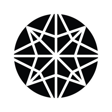 Rüzgar gül vektörü katı simge biçimi çizimi. Eps 10 dosyası