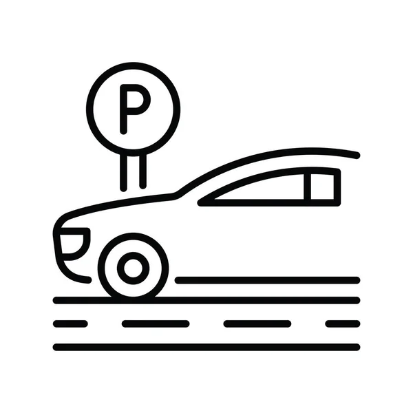 Parking Vector Outline Icon Stil Illustration Eps Datei — Stockvektor