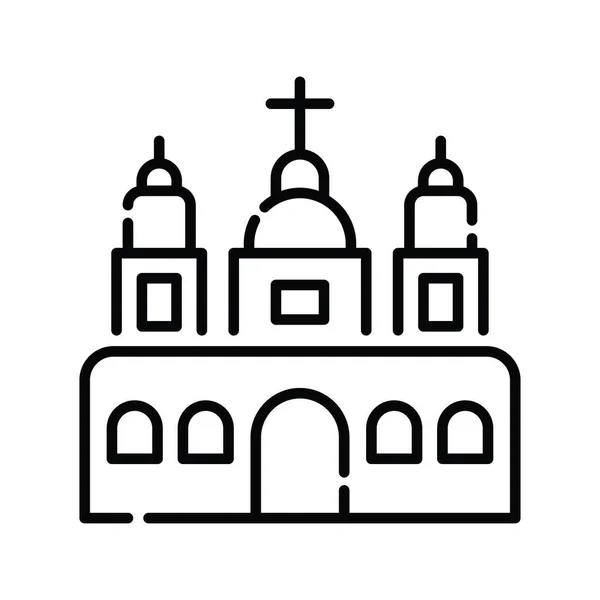 Ilustración Estilo Icono Esquema Vector Iglesia Archivo Eps — Vector de stock