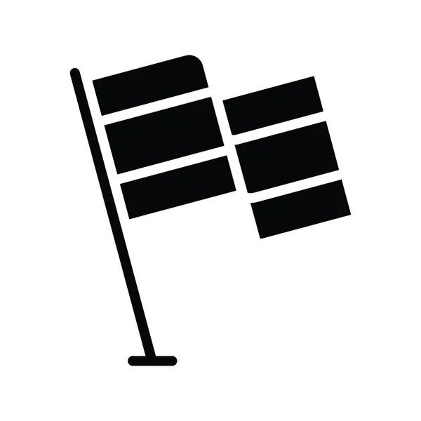 Bandeira Vetor Ícone Sólido Estilo Ilustração Arquivo Eps —  Vetores de Stock