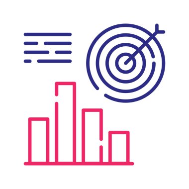 Bench işaretleme vektörü İki renkli Çizgi simgesi biçim illüstrasyonu. EPS 10 dosyası
