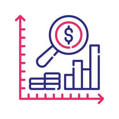 Hava tahmin vektörü İki Renk Çizgileri simge biçimi illüstrasyonu. EPS 10 dosyası