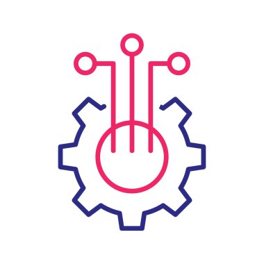 Sebep ve etki vektörü İki Renk Çizgileri simgesi biçim illüstrasyonu. EPS 10 dosyası