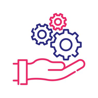 Kritik Başarı Vektörü İki Renk Çizgileri simgesi biçim illüstrasyonu. EPS 10 dosyası