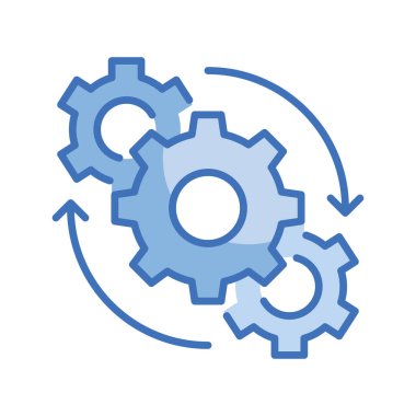 Operasyonel Hizalama Vektörü Mavi serisi simge biçimi illüstrasyonu. EPS 10 dosyası